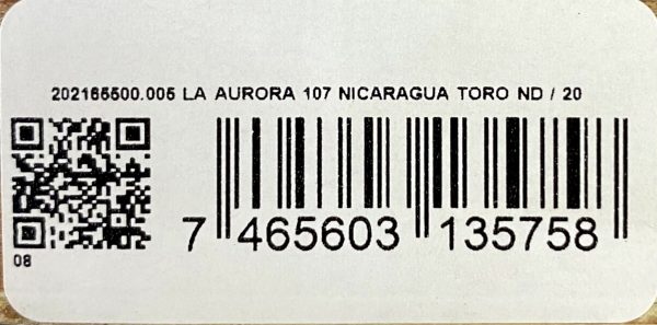 La Aurora 107 Nicaragua Toro - Image 2