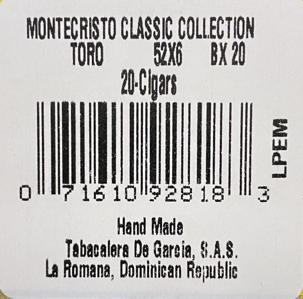 Montecristo Classic Collection Toro - Image 2