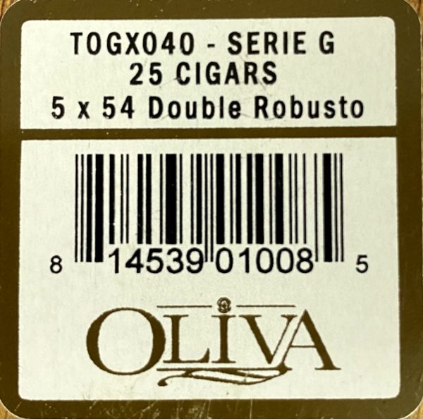 Oliva Serie G Aged Cameroon Double Robusto - Image 2
