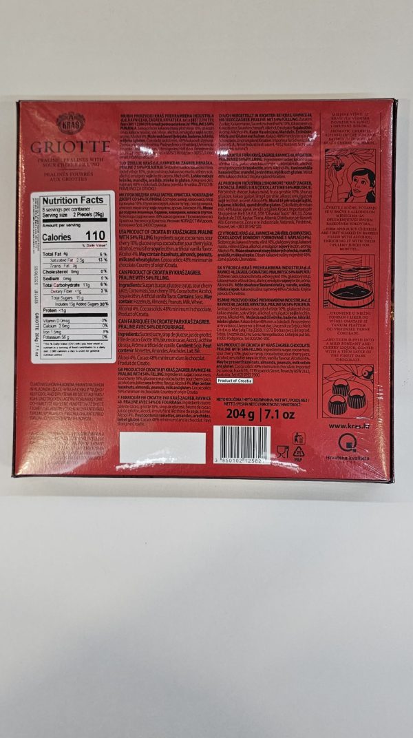 Kras Griotte Pralines With Sour Cherry Filling 204g - Image 3