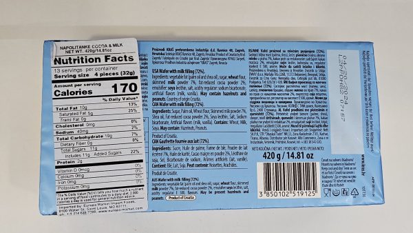 Kras Cocoa and Milk Wafer Napolitanke 420g - Image 3