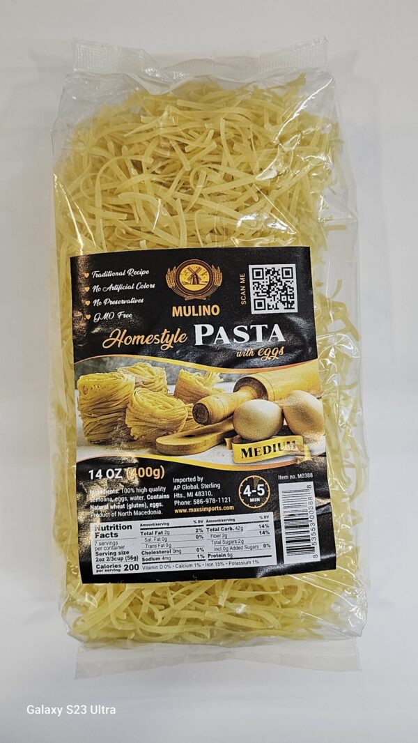 Mulino Homestyle Pasta With Eggs Medium 400g
