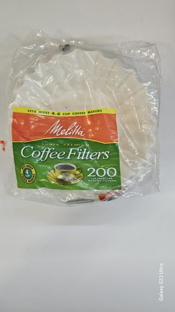 Super Premium Coffee Filters 200 Junior Basket Filters