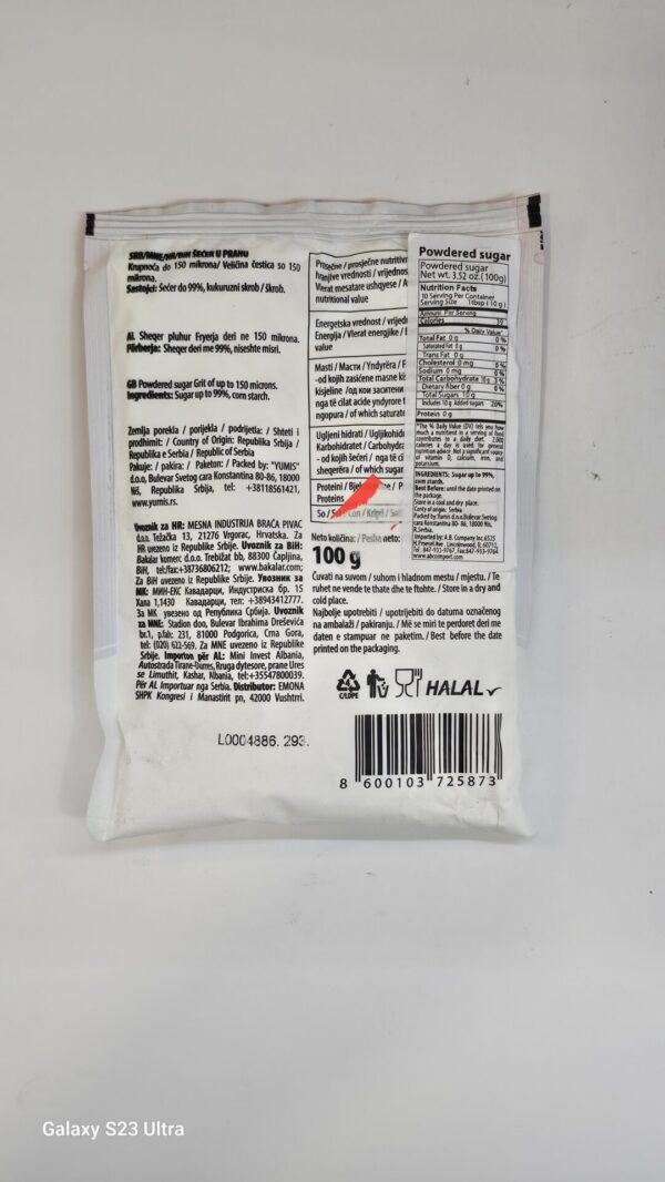 Yumis Secer U Prahu Powdered Sugar 100g - Image 3