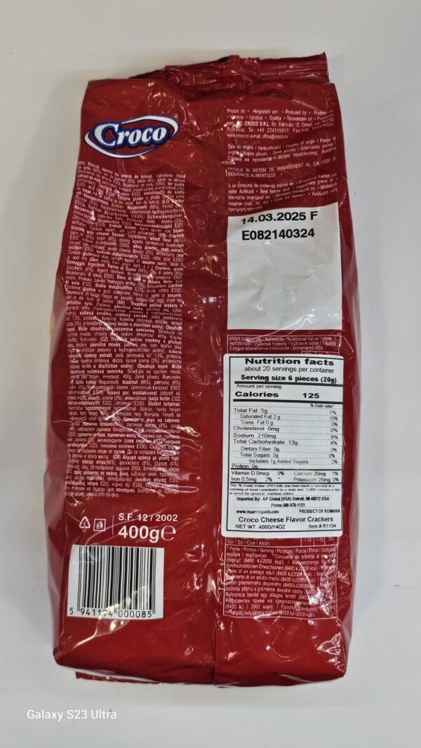Croco Crackers Branza Cheese 400g - Image 3