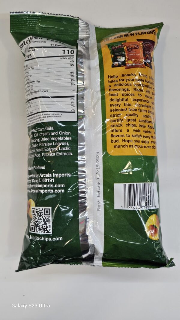 Hello Sour Cream & Onion Flavor Crispy Corn Snack 50g - Image 3