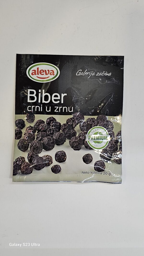 Aleva Biber Crni U Zrnu 20g