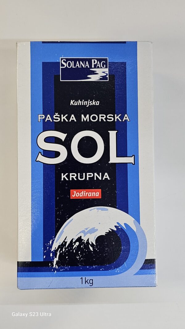 Solana Pag Paska Morska Sol Krupna Jodirana 1kg
