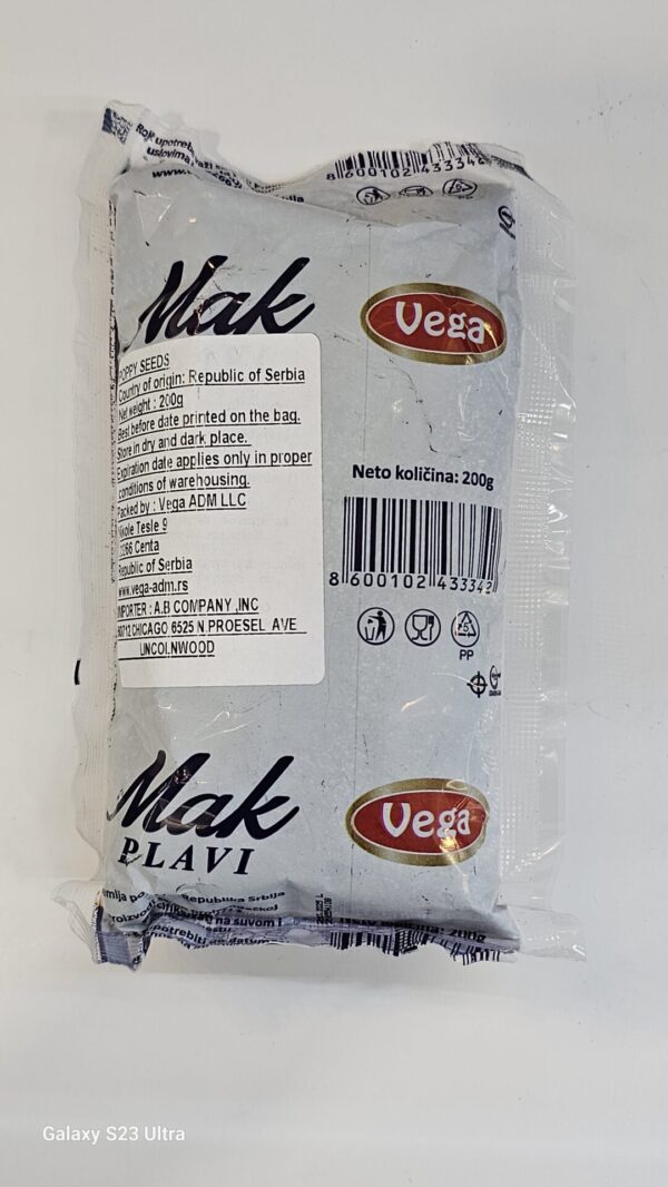 Vega Mak Plavi Poppy Seeds 200g - Image 3