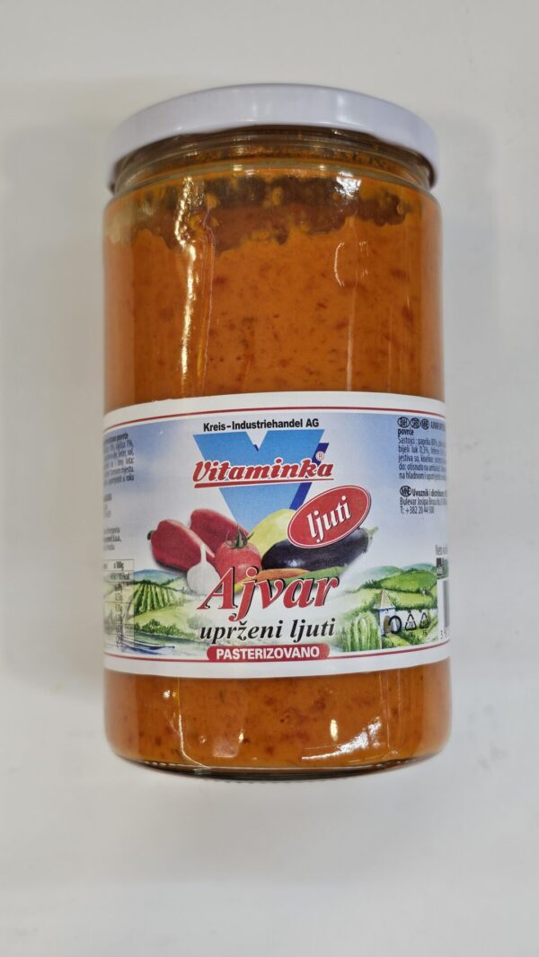 Vitaminka Ljuti Ajvar Uprzeni Ljuti Pasterizovano 690g