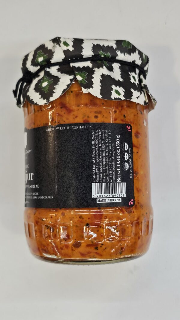 Grandma's Recipe Pindjur Roasted Red Pepper Spread - Image 3
