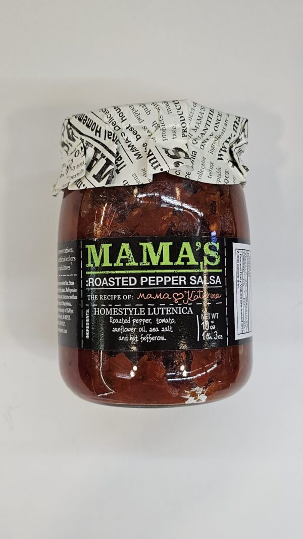 Mama's Roasted Pepper Salsa Homestyle Lutenica 19oz