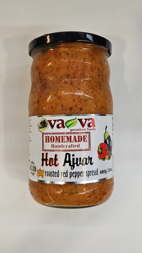 Vava Premium Hot Ajvar Spicy Roasted Red Pepper Spread 680g