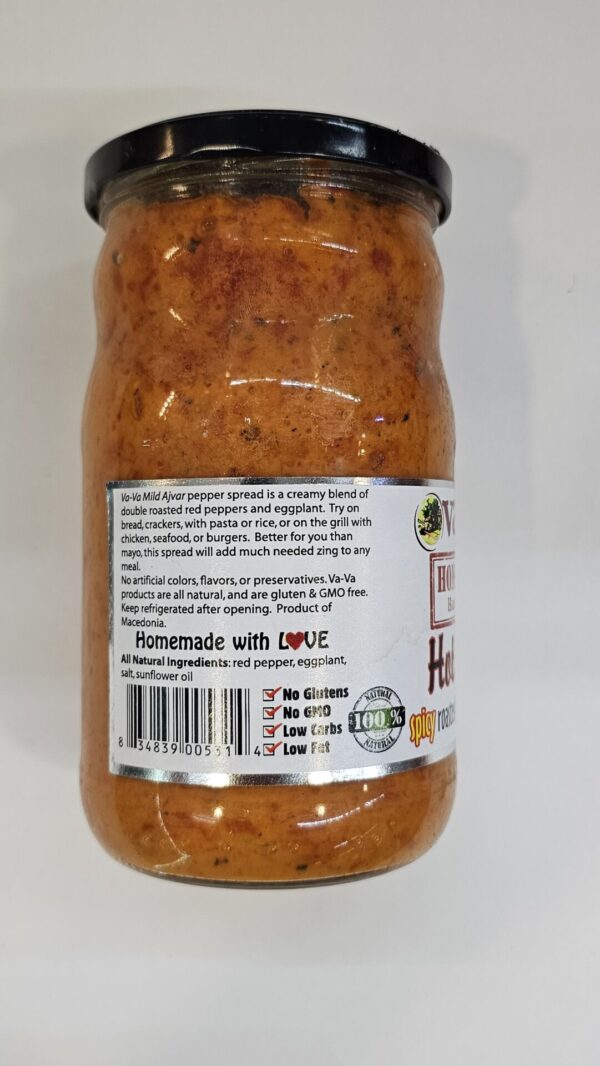 Vava Premium Hot Ajvar Spicy Roasted Red Pepper Spread 680g - Image 3