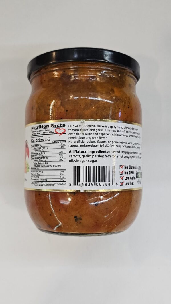 Vava Premium Lutenica Deluxe Homemade Picante Vegetable Delicacy 540g - Image 3