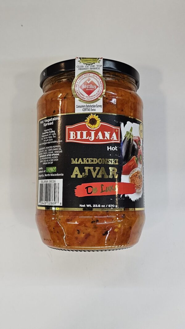 Biljana Hot Ajvar De Luxe 670g