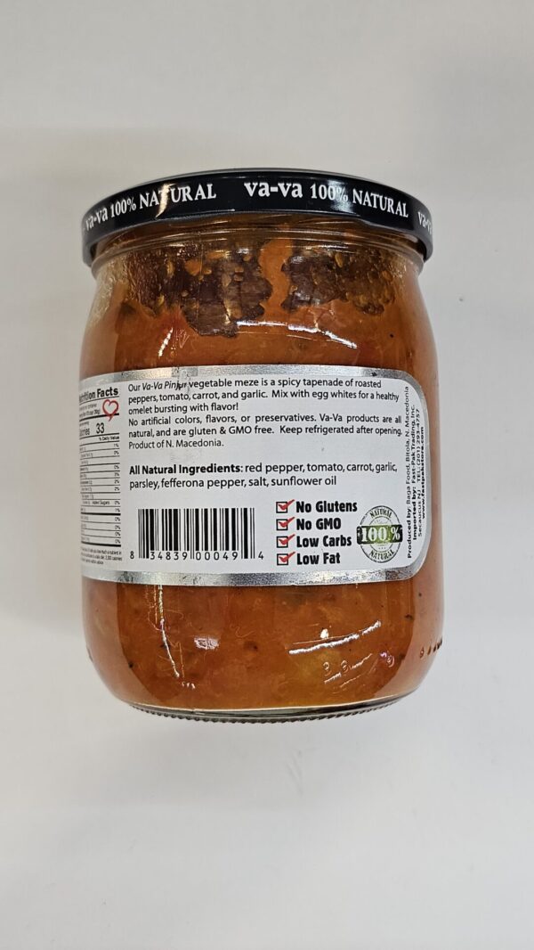 Vava Premium Pinjur Homemade Spicy Vegetable Meze 550g - Image 3