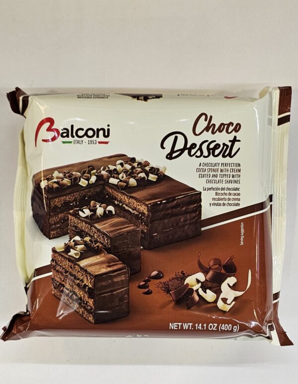 Balconi Choco Dessert Coated With Chocolate Shavings 400g
