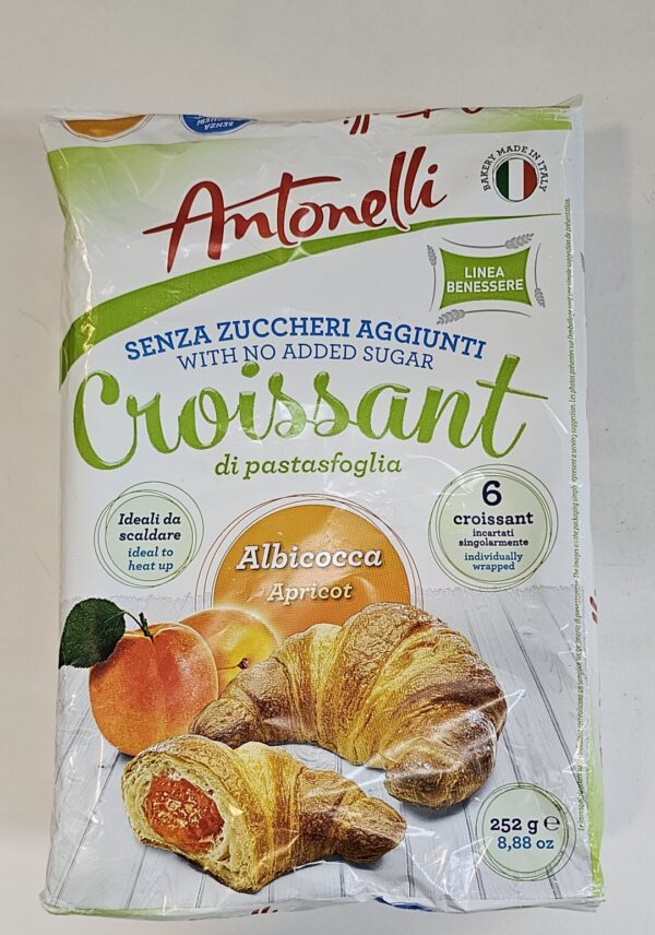 Antonelli Croissant With No Added Sugar Apricot 252g
