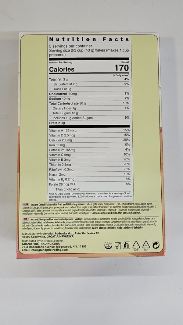 Lino Frutolino Instant Cereal Flakes With Fruit & Milk 200g - Image 3