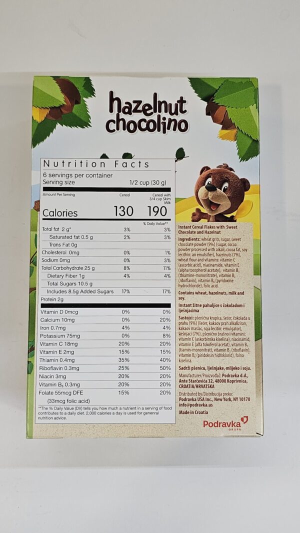 Hazelnut Chocolino Instant Cereal Flakes With Sweet Chocolate & Hazelnut 200g - Image 3
