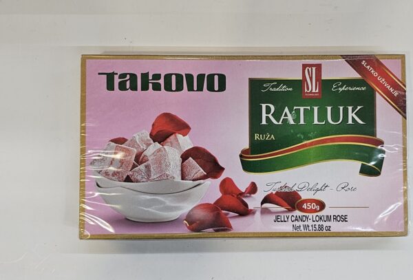 Takovo Ratluk Ruza Jelly Candy-Lokum Rose 450g