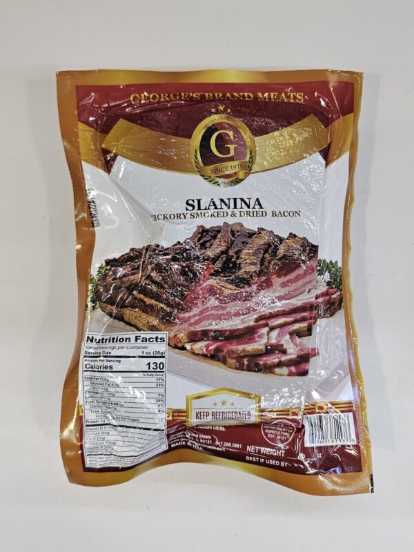 George's Slanina Hickory Smoked & Dried Bacon