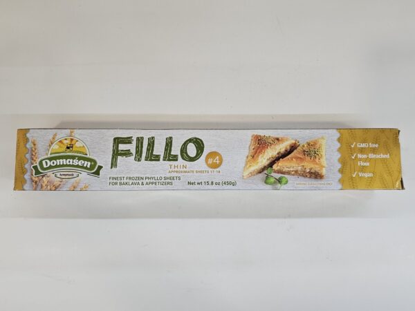 Fillo Thin Frozen Phyllo Sheets For Baklava & Appetizers Domasen 450g