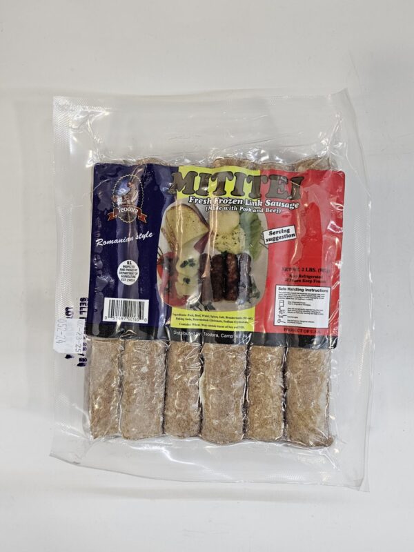 Mittei Fresh Frozen Link Sausage Romanian Style 907g