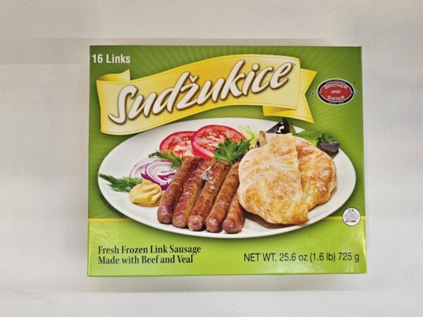 Sudzukice Fresh Frozen Link Sausage Made With Beef & Veal 725g