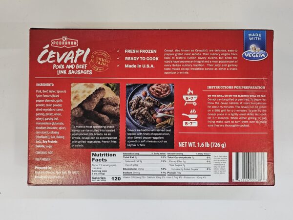Podravka Cevapi Pork And Beef Link Sausages 726g - Image 3