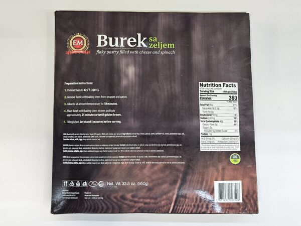 Burek Sa Sirom I Zelijem Flaky Pastry Filled With Cheese & Spinach 950g - Image 3
