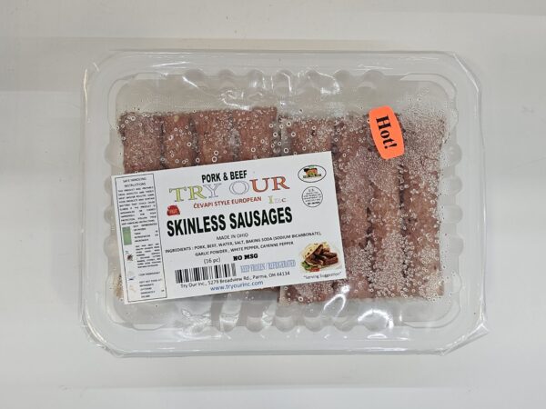 TOI HOT Cevapi Style European Skinless Sausages Pork & Beef 16pc