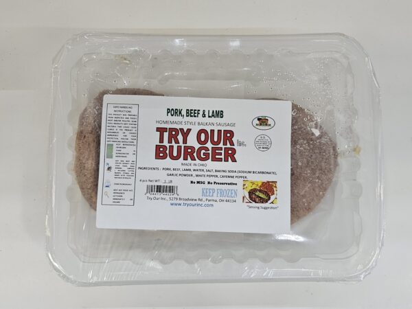 TOI Burger Pork, Beef & Lamb 4pcs 1lb