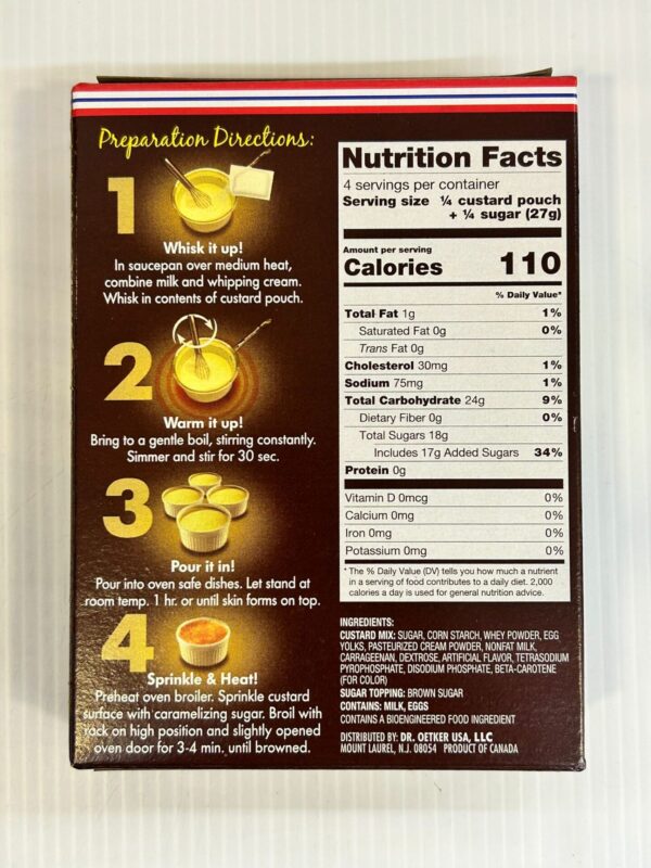 Dr. Oetker Classic Creme Brulee Instant Dessert Mix - Image 3