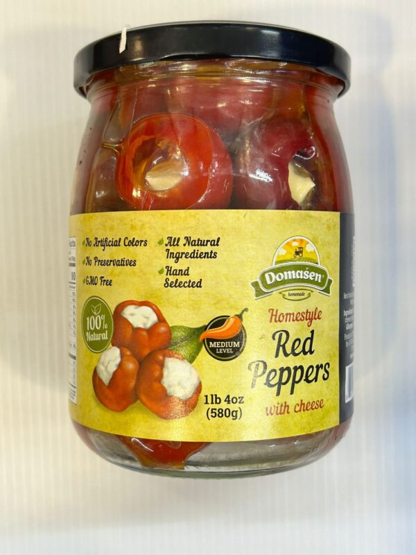 Domasen Homestyle Red Peppers With Cheese 580g