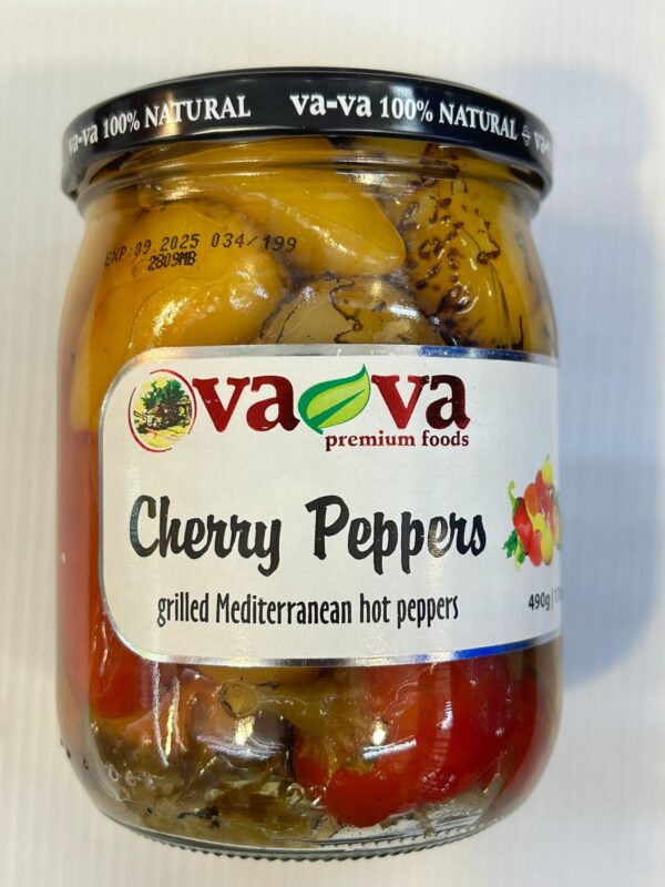 Va-Va Cherry Peppers Grilled Mediterranean Hot Peppers 490g