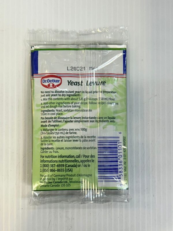 Dr. Oetker Yeast Levure 7g - Image 2
