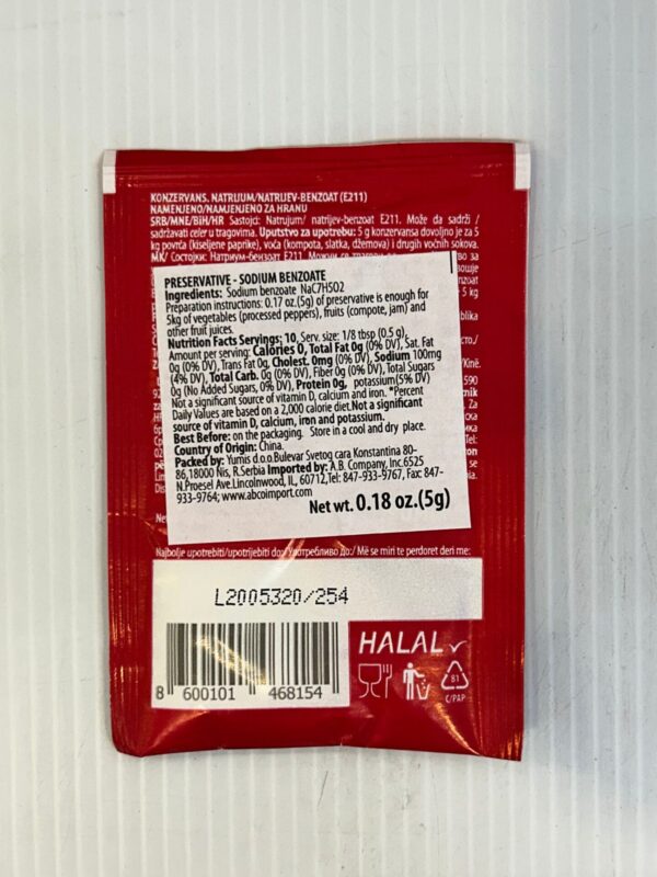 Yumis Sodium Benzoate 5g - Image 2