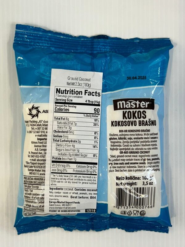 Master Kokos Ground Coconut 100g - Image 2