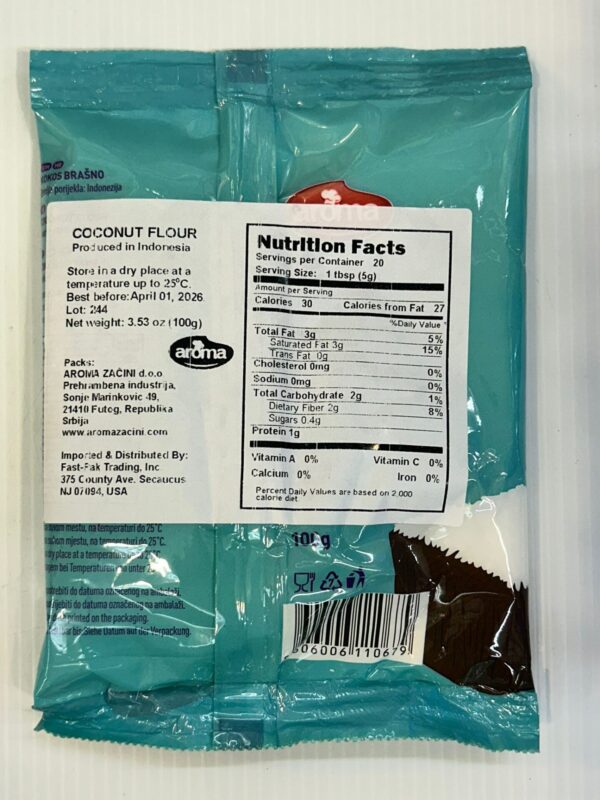 Aromas Kokos Brasno Coconut Flour 100g - Image 2
