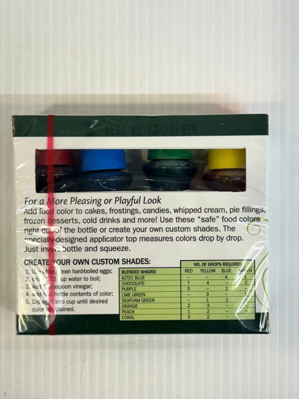 Spice Time Food Colors Red Yellow Blue Green 35ml - Image 2