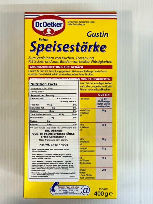 Dr. Oetker Fine Cornstarch 400g - Image 3