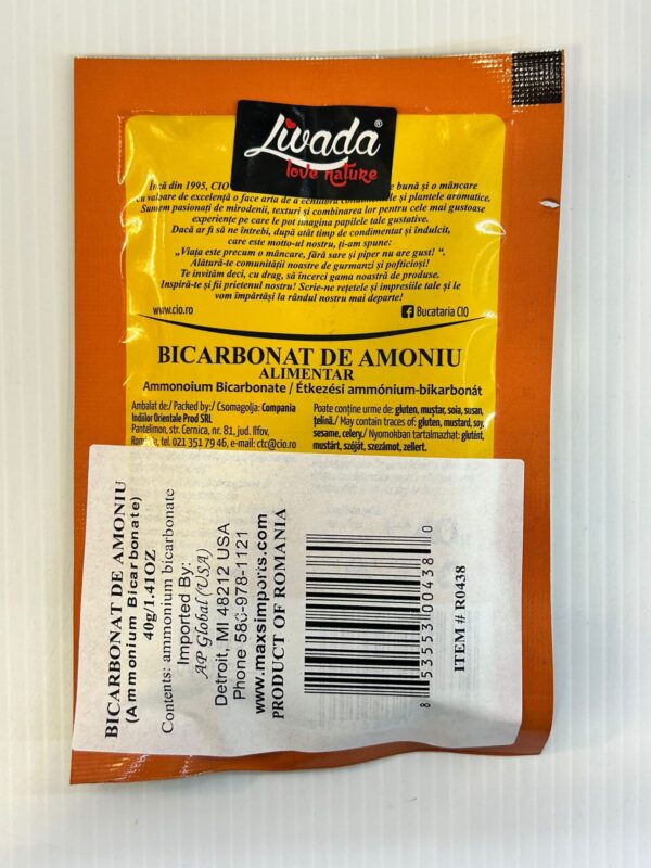 Livada Ammonium Bicorbonate 40g - Image 2