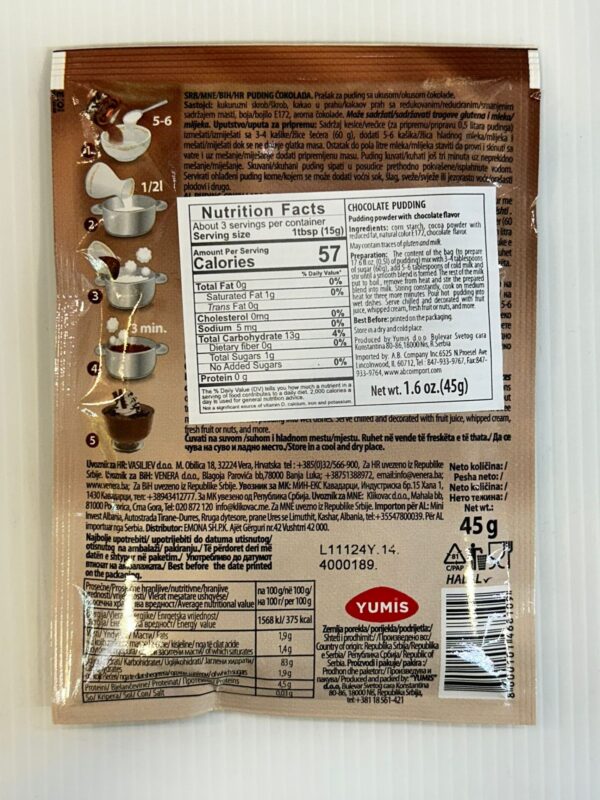 Yumis Pudding Cokolada 45g - Image 2