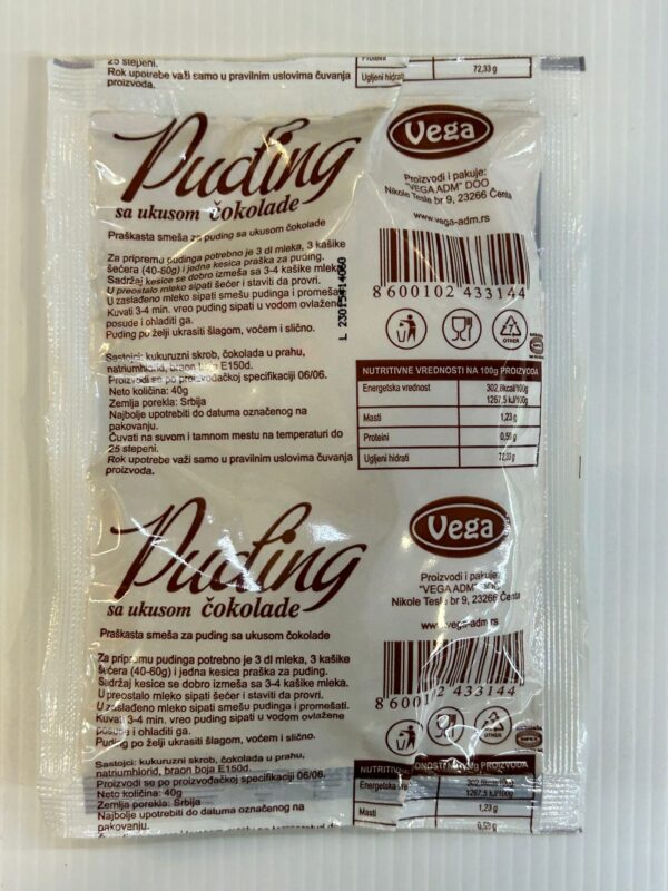 Vega Puding Sa Ukusom Cokolade 40g - Image 2