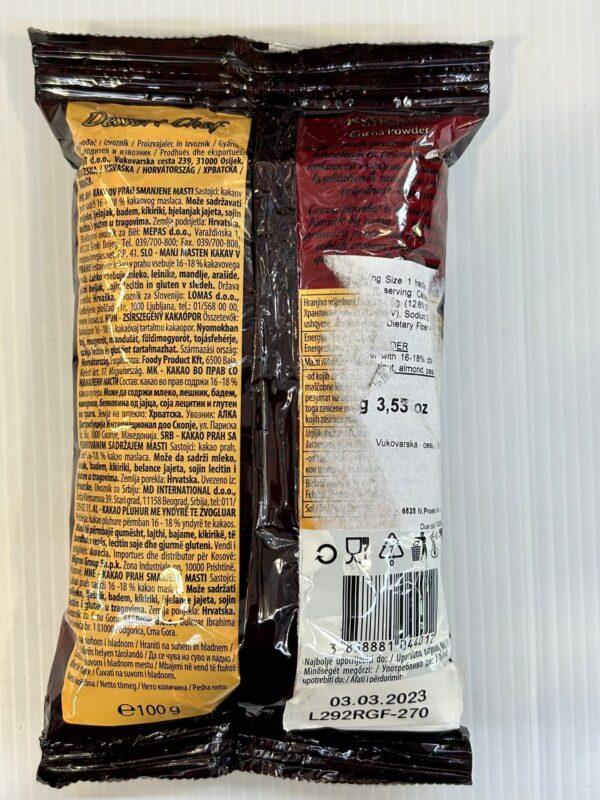 Kandit Dessert Chef Cocoa Powder-Low Fat 100g - Image 3