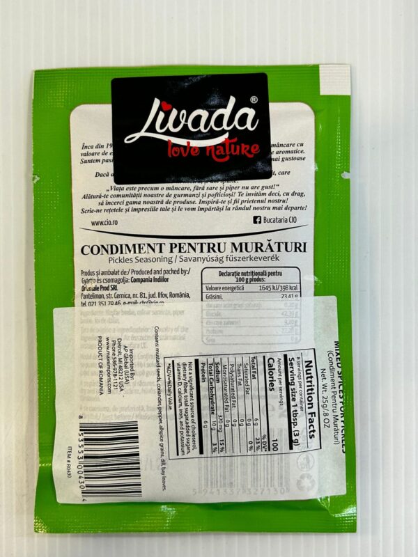 Livada Pickles Seasoning 25g - Image 3