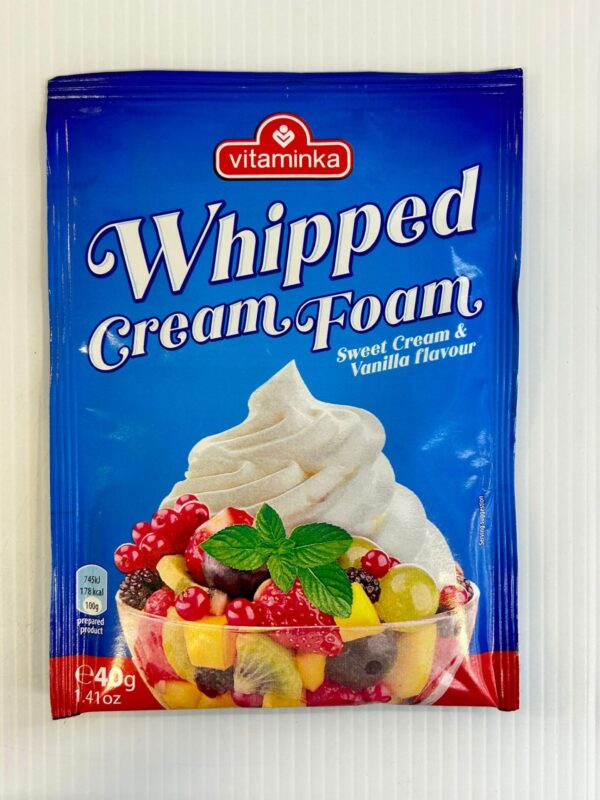 Vitaminka Whipped Cream Foam Sweet Cream & Vanilla Flavour 40g