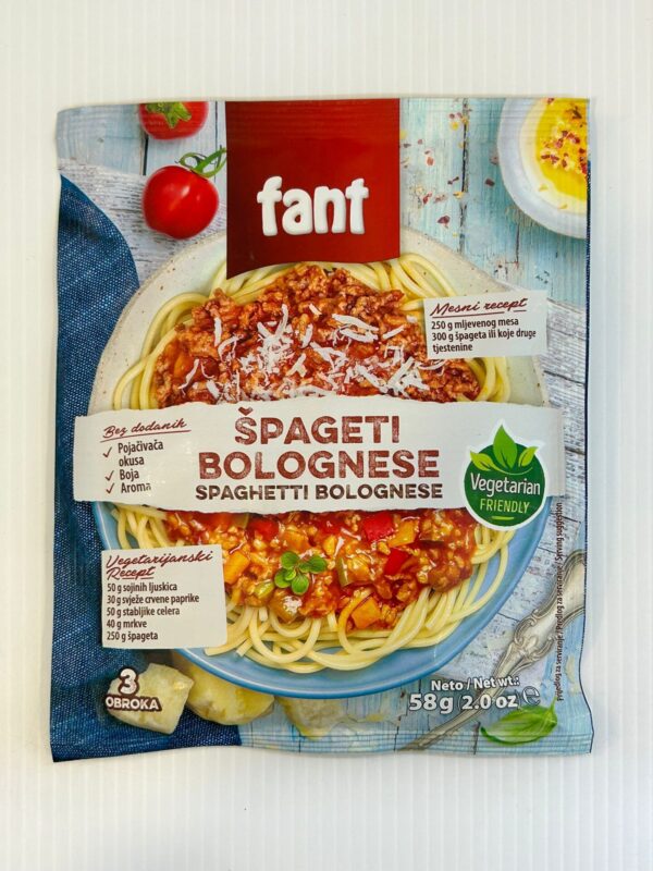 Fant Seasoning Mix For Spaghetti Bolognese 58g
